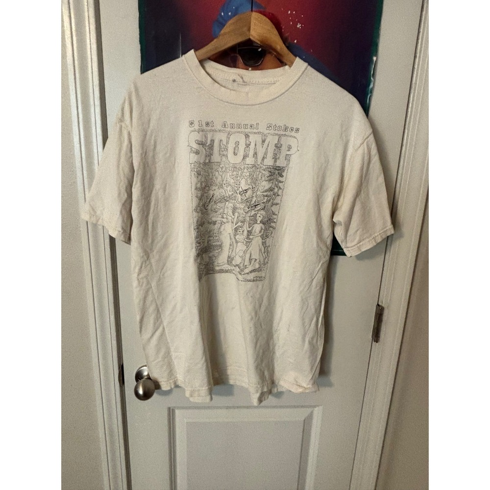 Vintage 31st Annual Stokes Stomp Graphic T-Shirt White 2005 Festival Tee Mens L